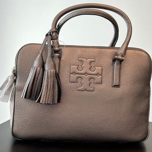 NWT Tory Burch Thea Satchel in Gunmetal